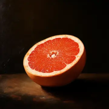 Half a pink grapefruit