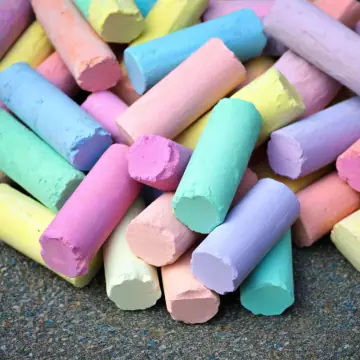 Sticks of coloured chalk