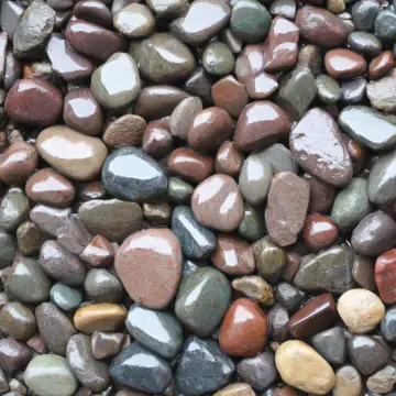 Wet, multicoloured pebbles